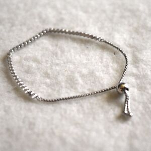 Delicate Silver Tone Rhinestone Slider Tennis Dainty Like New Bracelet